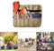 PWPAM Camping Tableware Storage Bag Picnic Cutlery Organizer Cooking Utensils Hanging Bag (Square)