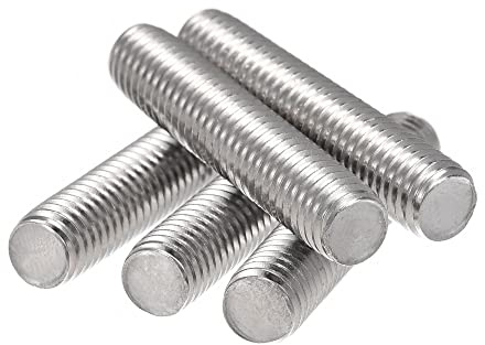 sourcing map 15Pcs M8 x 40mm Tige Filetée Entièrement 304 Inox Acier | Droite Main Fil