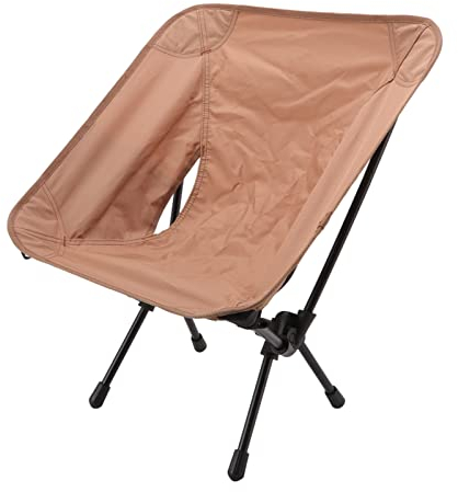 Kuuleyn Outdoor-Campingstuhl, kompakte Rucksack-Klappstühle, tragbarer Klappstuhl für den Außenbereich, Leichter Freizeit-Camping-Kinderstuhl für Strandangeln(Sandfarbe)