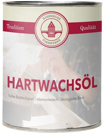 Bamberger Farbwerke Hartwachsöl Parkettöl farblos seidenmatt 5 L | Farbloses Holzöl und Möbelöl für Parkett, Dielen, Treppen und Möbel – seidenmatt, belastbar und leicht zu pflegen