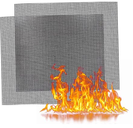 Neylokfen Tapis de Cuisson Barbecue Plancha 2PC 40 * 30 cm Perforé Tapis Cuisson Four Feuille en Fibre de Verre - Réutilisable&Professionnel (2PCS)