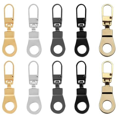 10 Stück Reißverschluss Zipper für reißverschluss Zipper Reißverschluss Zipper - für Kleidung Jeans Rucksack Reißverschluss Reparatur (5 Farben)