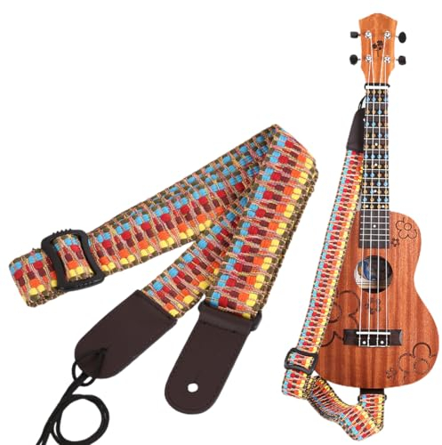 EIHI 1 Artikel 136CM ukulele gurt, Gitarrengurt Guitar Strap für E-Gitarre, gitarren zubehör Akustikgitarre, Westerngitarre, E Bass & Ukulele Gitarrenband für Kinder & Erwachsene