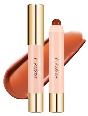 Oulac 2 in 1 Lippenstift und Rouge - Getönter Lippenbalsam, Feuchtigkeitsspendend & Pflegend, Lippenstifte & Rouge für Lippen und Wangen, Vegan, Pumpkin Please! (07)