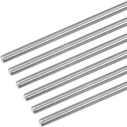 QUARKZMAN 6 Stück Gewindestange M6 x 400mm Vollgewindestange 304 Edelstahl V2A Gewindestangen A2 Metrisch Gewindebolzen VA Gewindestab Rechtsgewinde Gewindestift