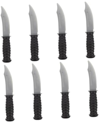 KICHOUSE 8pièces Jouets Couteau Imitation Réaliste Accessoires De Performance Léger pour Garçon Fille Garçon Fille Jeux De Rôle Et Spectacles