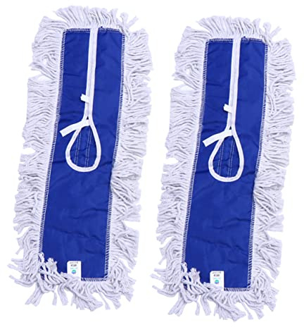 VALICLUD 2pièces Chiffons Mop Coton Résistants Serpillière Absorbante Polyvalente pour Balai à Franges Lavable Et Réutilisable pour Nettoyage Domestique
