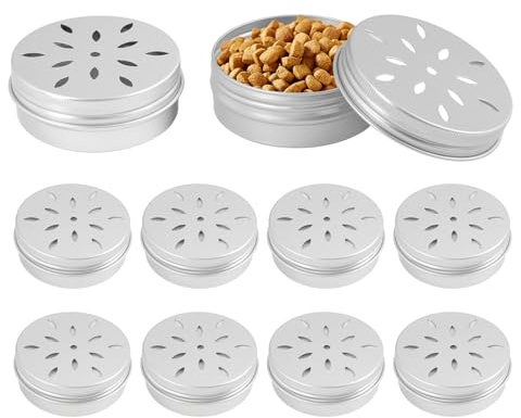 Wvxilyr 10 Pièces Canettes en Aluminium pour Dressage Olfactif de Chiens, Boîtes de Parfum pour Chien, 60 ML avec Ventilation Optimisée, pour Chiens renifleurs - Accessoires de Dressage Chien