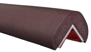Fireplace Bumpers with 4 Corner Protectors, Heat Resistant Alloy Insulation Backs, Baby Proofing Stove Hearth Pad Kit, Edge Cushion Foam Soft Guard, Total 14.5ft. Brown
