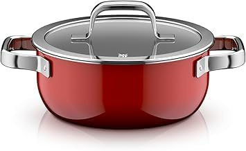 WMF Fusiontec Mineral Pro, Bratentopf, Deckel, 20 cm, langlebig, kratzfestes Material, Kochtopf Induktion, für alle Herdarten geeignet, Made in Germany, Passion Red, 0519515290