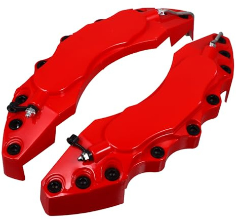 FOYTOKI Copripinze Freni Auto Rosse in ABS Resistenti Copri Pinza Freno Decorativi per Ruota Facili da Installare per Migliorare Aspetto Auto