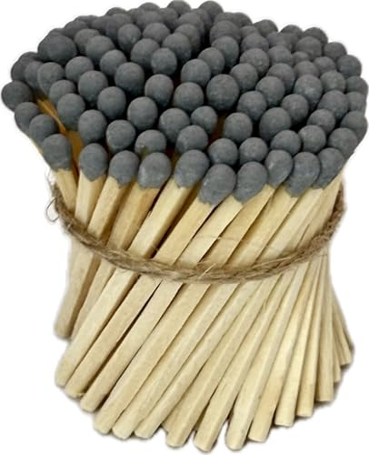 LumenLux Small Grey Matches, Pack of 100 1.95 Inch Matches