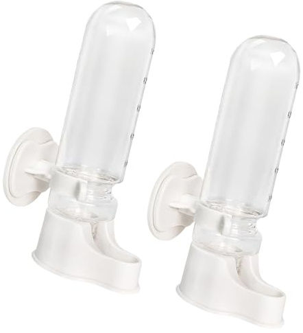 HUANGING Vogelkäfig-Wasserspender zum Aufhängen, automatische Schwerkraft-Bewässerungsflasche für Papageien, kleine Vögel, Kanarienvögel, Wellensittiche, Lebensmittelqualität, 2 Stück