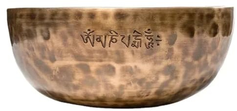Bol Chantant Tibétain Bol chantant fait main, grand instrument de guérison sonore, bol pleine lune, accessoires yoga, méditation et massage(12CM)