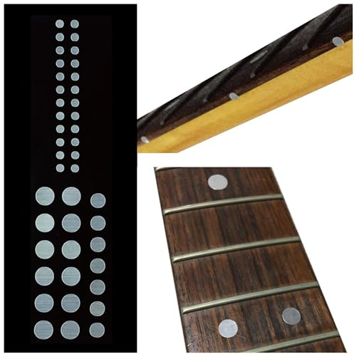 Inlaystickers Sticker Griffbrett Position Marker für Gitarren & Bass - Custom Dots Set - Metallisch Inlay Stickers
