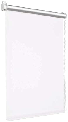 Victoria M. Tenebra Thermorollo Klemmfix Rollo, Verdunkelungsrollo, Hitzeschutz, Sichtschutz, Ohne Bohren, inkl. Montagematerial, 65 x 160 cm, Weiß