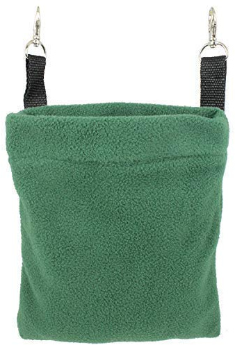 Deluxe Nest Pouch (Green) - Hanging Fleece Cage Accessory Toy - For Sugar Gliders, Squirrels, Marmosets, Hamsters, Ferrets, Birds, Rodents, Rats, Reptiles, Small Pets - Hammock, Tower, Bed, Nest