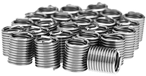 BIYM 25pcs Insertions de Fil en Acier Inoxydable M10x1.5x2D Helicoil Filetage Vis Inserts Kit de Réparation Helicoil Attaches Matériel Outils