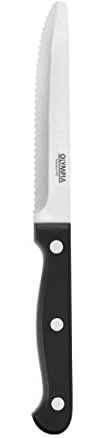Olympia Lot de 12 couteaux à steak arrondis Noir 114 mm