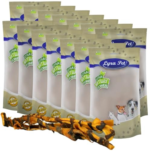 Lyra Pet® 20 Kopfhautstangen mit Pansen 70 cm Kaustange Hundefutter Leckerli