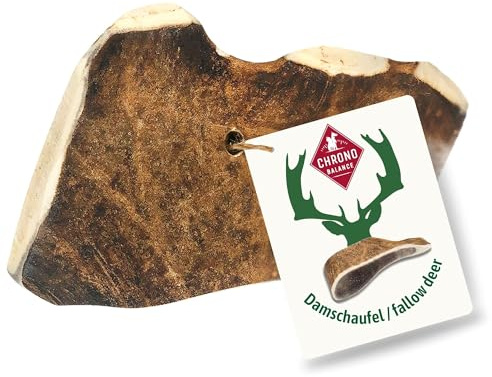 ChronoBalance-S Corno di Cervo Daino per Cani, Confezione da 1, 100% Naturale, Osso di Cervo, Cura Dentale, Giocattolo per Cani, Ricco di Minerali e Nutrienti, Lunga Durata
