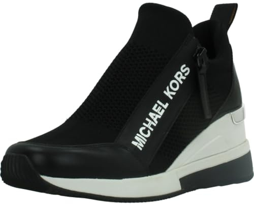 Michael Kors Women's Willis Wedge Trainer, Black, 9