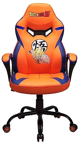 Subsonic - Silla Gaming Dragon Ball para Niños y Adolescentes - Silla de Oficina Ergonómica con Espuma de Alta Densidad, Mecanismo Basculante y Cómodos Reposabrazos - Altura Ajustable - Naranja