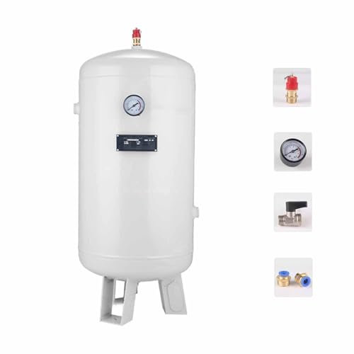 CHZDPP 10 20 30 40 50 60 80 100 L Vacuum Degassing Chambers Kit, Customizable Large Capacity Carbon Steel Air Compressor for Pressurized Air, Portable Air Tank (Size : 40L/10.6Gal)