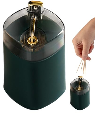 Contenitore portatile per stuzzicadenti – Dispenser automatico porta stuzzicadenti | Dispenser automatico pop-up per stuzzicadenti, contenitore per uso domestico senza stuzzicadenti, porta