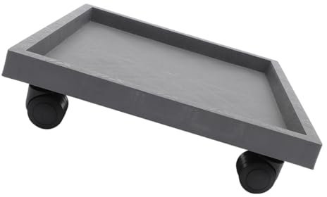 GAROZATION Supporto per Vaso da Fiori Quadrato con Ruote Base Resistente in Resina Pp per Piante Grandi Portavaso Mobile Interno per Giardinaggio Facile da Spostare e Decorativo