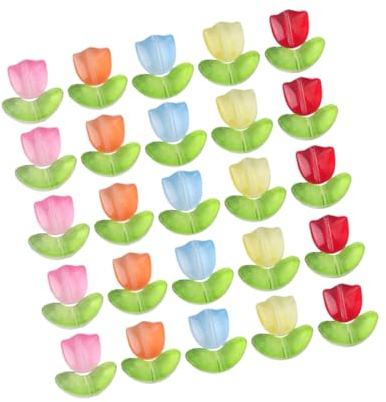 PLAFOPE 120pcs Jewelry Making Tulip Beads Multi-purpose Tulip Loose Beads Diy Necklacespacer Craft Spacer