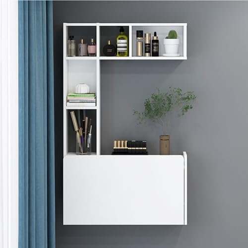 Wand Wandtisch Klappbar,Platzsparender Klapptisch,Wandklapptisch Holz,Klapptisch Wandtisch,Multifunktionaler Klappschreibtisch,Platzsparender Schwimmender Schreibtisch Küchentisch Laptoptisch Esstisch