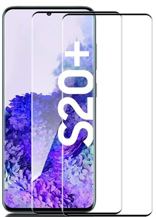 Schutzfolie für Panzerglas für Samsung Galaxy S20 Plus [2 Stück], Fingerabdruck-ID Unterstützen, Sensible Berührung, 3D-Volle Bedeckung, 9H Härte Anti-Kratzen, HD Displayschutzfolie für S20 Plus- 3