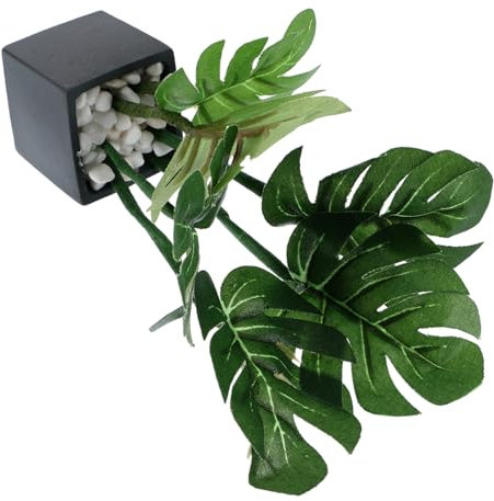 GARVALON Miniature Potted Bonsai Plant Realistische Deko Für Puppenhaus Künstliche Pflanze Topf Für Miniatur-szenen Und -projekte