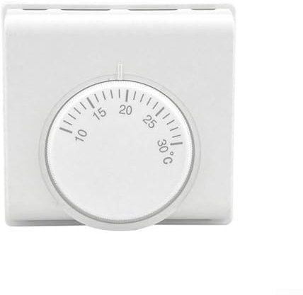 5Pcs Mechanical Room Thermostat, Central Heating Room Thermostat Mechanical Adjustable Dial Stat, Flame Retardant Heating Controller