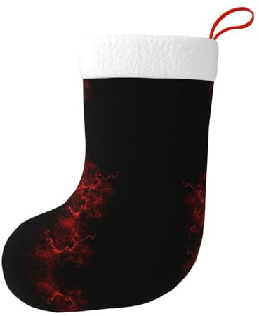 Hgbbdyyjj Explosion Burst Weihnachtsstrümpfe für Herren und Damen, Weihnachtsstrümpfe, weiches Polyester, dekorativ, Rot / Schwarz, Schwarz , Einheitsgröße