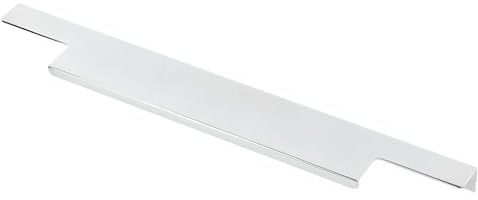 GTV – Möbelgriff LIND Chrom galvanisiert 256 mm Bohrabstand, 596 mm Länge, Griffleiste 18 mm breit, Kantenprofilgriff für Küchen, Schränke, Schubladen, Möbelzubehör