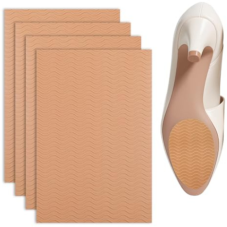 Gummisohlen zum Aufkleben, Anti Rutsch Pads Schuhe Schuhsohlen Protektoren Reparatur Selbstklebende Rutschfeste Sohle 4 Stück