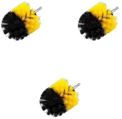 Kit de brosses à récurer rondes pour perceuse électrique, outils de nettoyage pour surfaces de salle de bain, joints de sol, carrelage de 6,9 cm, 10,2 cm, 10,2 cm, 10,2 cm, 12,7 cm