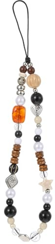Ymapinc Phone Charm Strap Beaded, Wrist Beaded Lanyard Strap Wrist Anti Theft Mobile Phone Anti Theft Straps Accessories for Girls