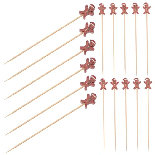 SMASOLO 100piezas Etiquetas Decorativas para Vino Palillos De Madera para Cócteles Brochetas De Frutas Palillos para Aperitivos Decoración De Fiestas Temáticas De Frutas para Fiestas