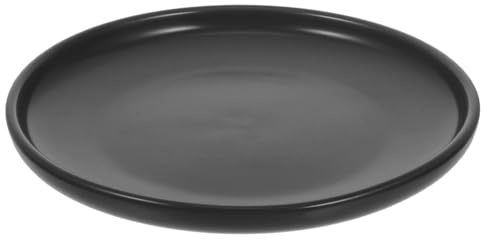 MUELODSIC Ceramic Cat Food Bowl Shallow Dish for Pets Black Anti-spill Design Easy to Clean Smooth Surface Whisker Friendly Kitten and Doggy Treat Holder