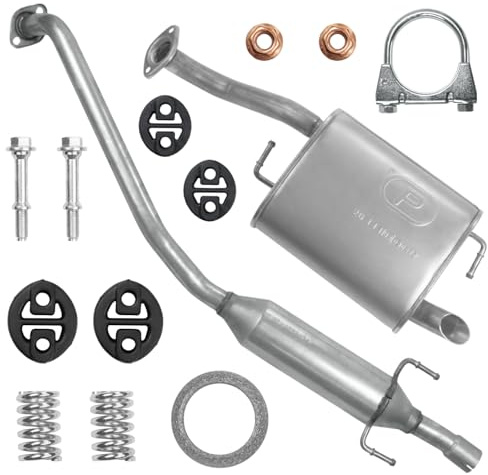 POLMOstrow Auspuff Mitteltopf und Endtopf für Toyota Corolla 9 IX E12 1.4 1.6 Fließheck 2001-02.2007