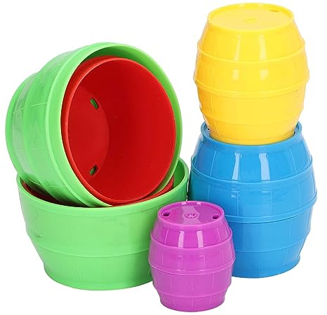 BSTCAR Gobelets Empilables Emboîtables, Jouets pour Bébés pour Activités d'apprentissage Précoce, Jouets éducatifs à Mesurer, Cadeaux pour Garçons et Filles de 1 an, 10 Pièces