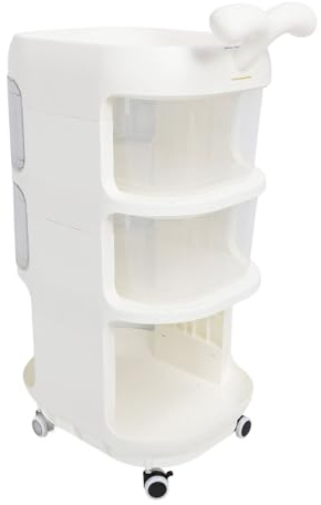 Asixxsix Carro de Almacenamiento con Ruedas, Organizador Multifuncional de Pañales para bebé con Ruedas, Carrito de Cocina para Almacenamiento de Baño y Dormitorio