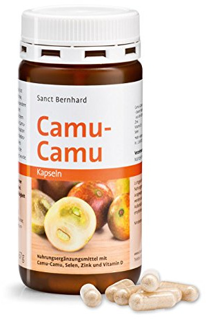 Sanct Bernhard Camu-Camu-Kapseln mit natürlichem Vitamin C, Vitamin D, Zink, Selen 120 Kapseln