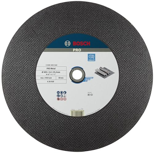 Bosch 1x Disque à tronçonner aggloméré PRO Metal Long Life, alésage 25,4 mm | pour Acier, Ø 405 mm Professional Accessoire Scie à tronçonner