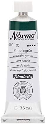 Schmincke – Norma® Professional - feinste Künstler-Ölfarben, Phthalogrün - 35 ml