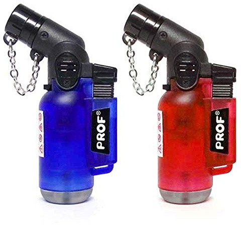 2X Jet Lighter - das Ultrakompakte Gasbrenner Feuerzeug hält jedem Sturm Stand! Diverse Farben und Styles - wiederaufladbar! Torch Lighter