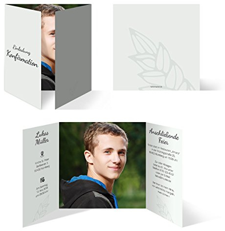 10 x Konfirmation Einladungskarten Konfirmationseinladungen Konfirmationskarten - Reiche Ernte